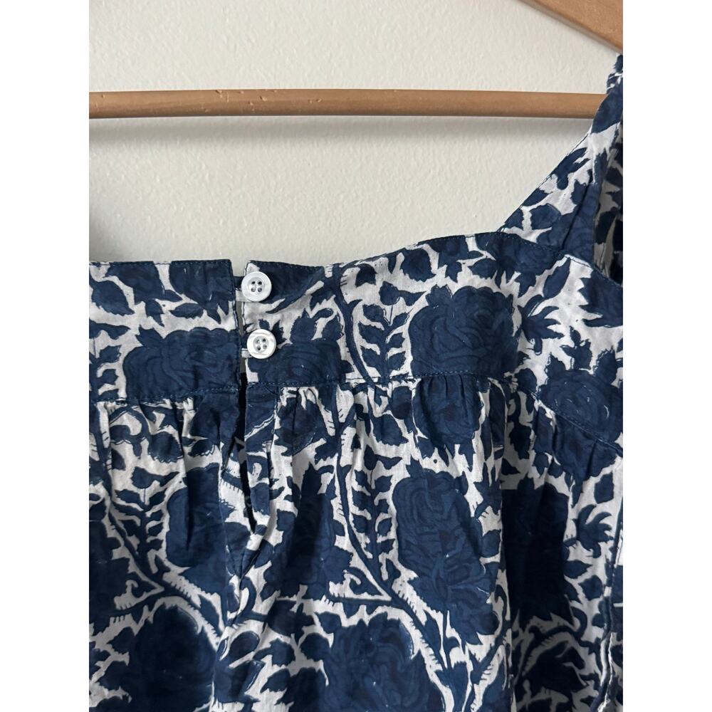 SZ Blockprints M Emma Blouse in in Indigo Floral - Picture 8 of 8